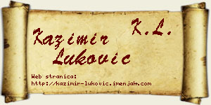 Kazimir Luković vizit kartica